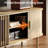 70" Fluted Mid-Century Modern Tv Stand With Sliding Doors & Led Lighting, Fits Tvs Up To 75"-703147683-703147686