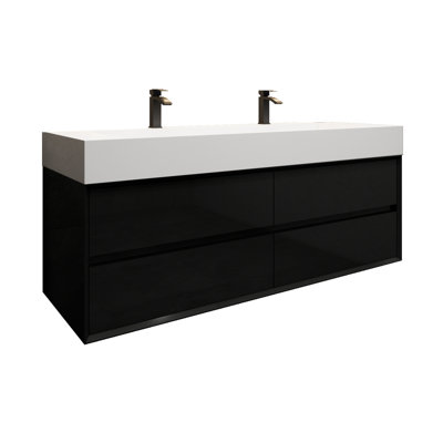 Meuble-lavabo double 59 po Albizu