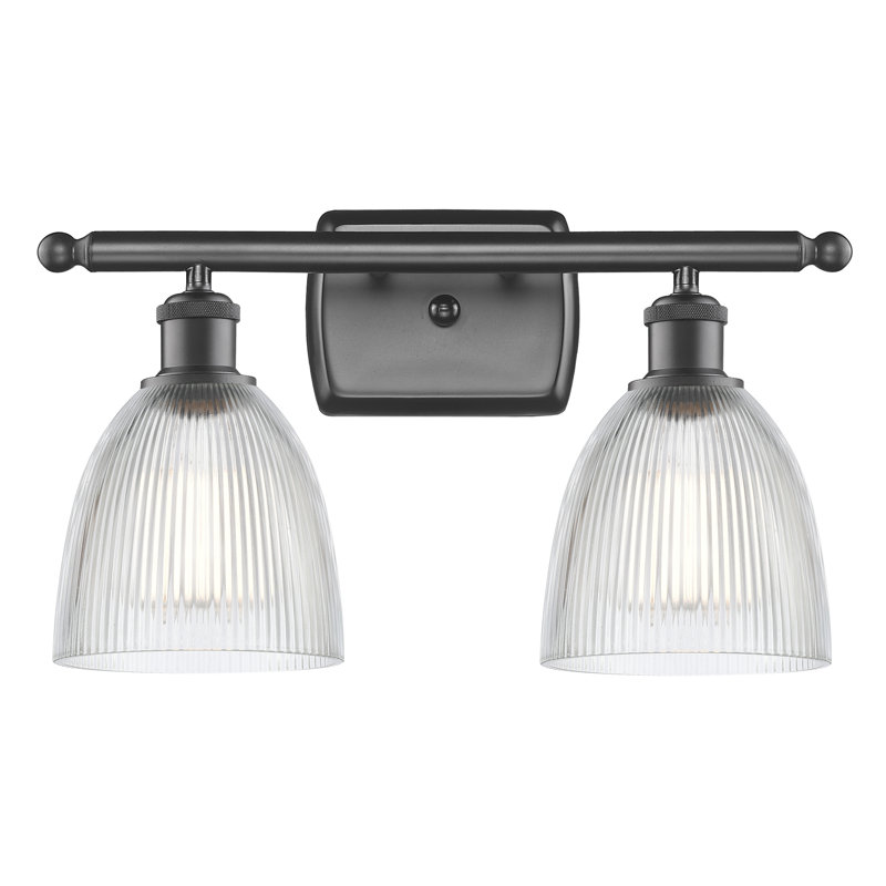 Asdsit 2 - Light Dimmable Vanity Light, Clear, Oil Rubbed Bronze, Bulb Not Included