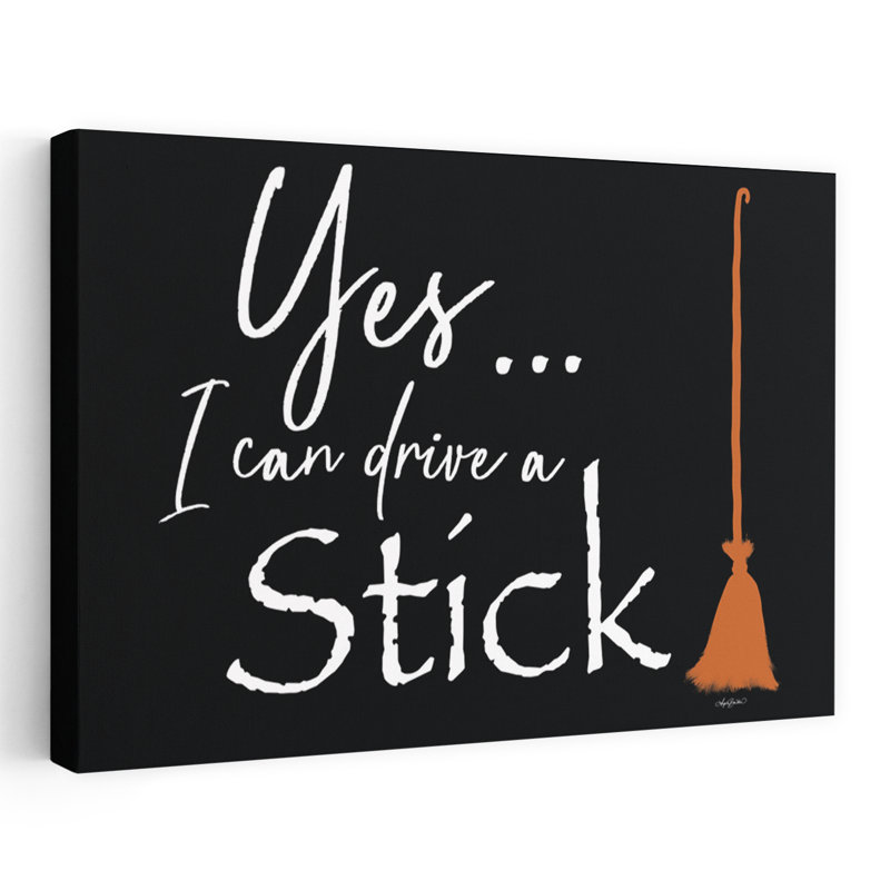 I Can Drive A Stick, art contemporain, H 16 po x l 24 po