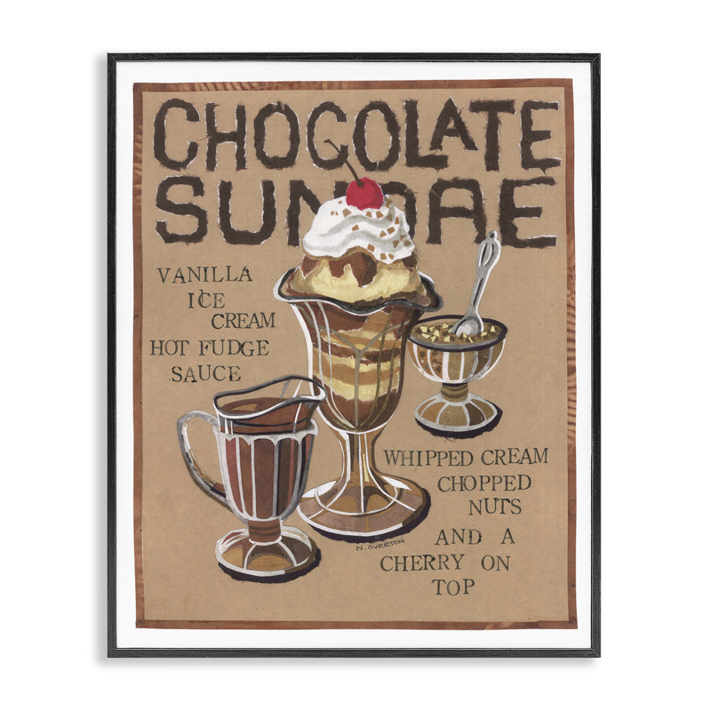 Recette de chocolat, art par Nancy Overton, H 30 po x l 24 po, Giclée encadrée noir minuit