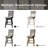 Dark Grey Wooden Swivel Counter Chair With Grey Cover-821616724