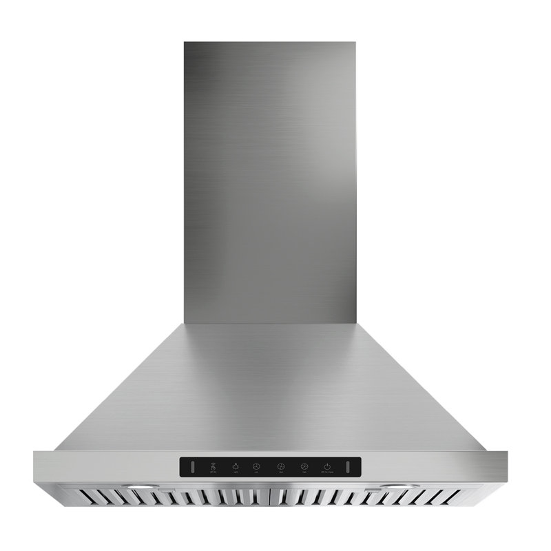30'' 600 CFM  Ducted Wall Mount Range Hood With Intelligent Gesture Sensing and LED Lights, Stainless Steel