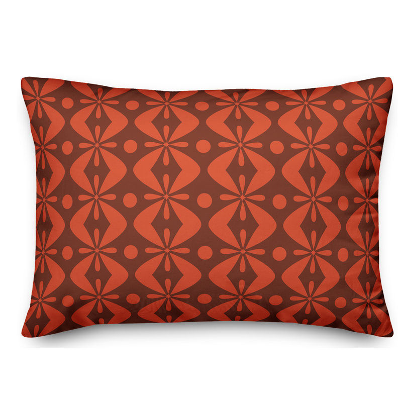 Coussin lombaire Folk, Rouge / Mauve
