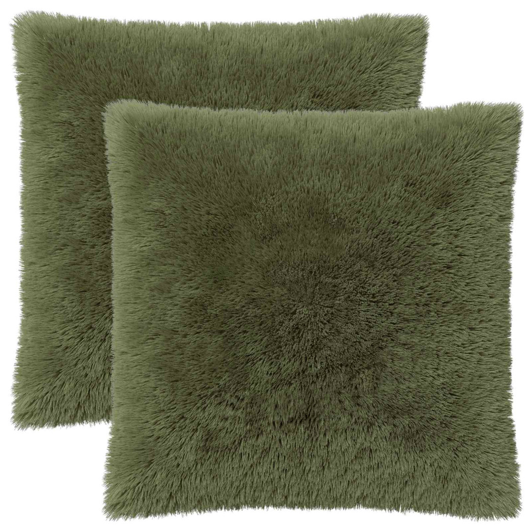 VIDAXL - HEERLEN Cushion Cover - 55 x 55 cm - Green - 2 Pack - Image 2