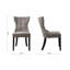 Moura 50.5cm H Tufted Upholstered Side Chair in Grey