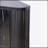Modern 3-Tier Corner Storage Cabinet with Tempered Glass Doors and Removable Shelves