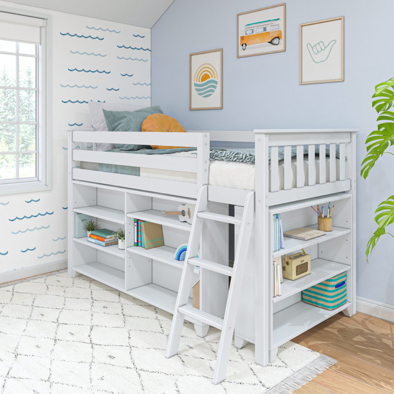 Jazavier Kids Twin Bunk Bed, White