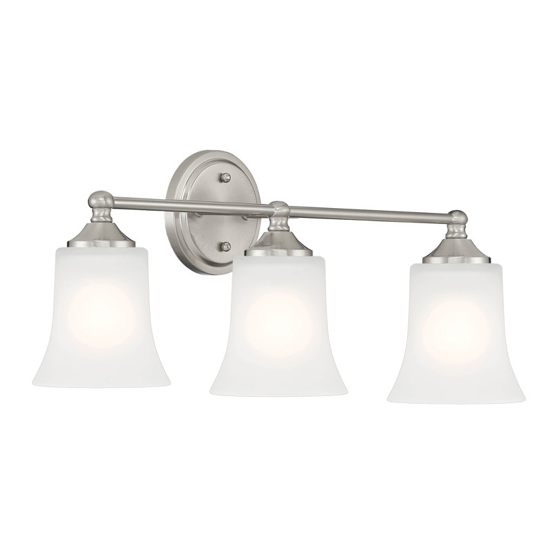 Éclairage pour meuble-lavabo à intensité variable Alies, Nickel brossé, 3,  H 9,5 po x l 23 po x P 6,5 po