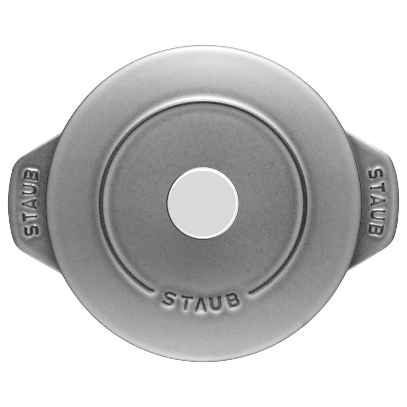 Staub Cast Iron 1.84-qt Petite French Oven, Graphite Gray, 1.84 quarts