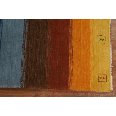 One-of-a-Kind 2'9" X 6'7" New Age Runner Wool Area Rug in