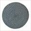 Pouf rond en coton tressé Bayley - bleu égéen / naturel | Bleu | Rond-697470989