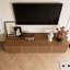 TV Media Unit with Cable Management, 220cm Wide in Walnut Finish, Multi-Shelf Storage Design Fast Dispatch From UK Warehouse – Dispatched Within 2 Days