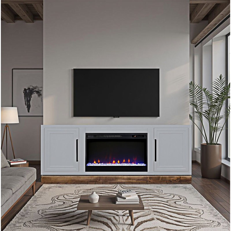 Meuble télé avec foyer