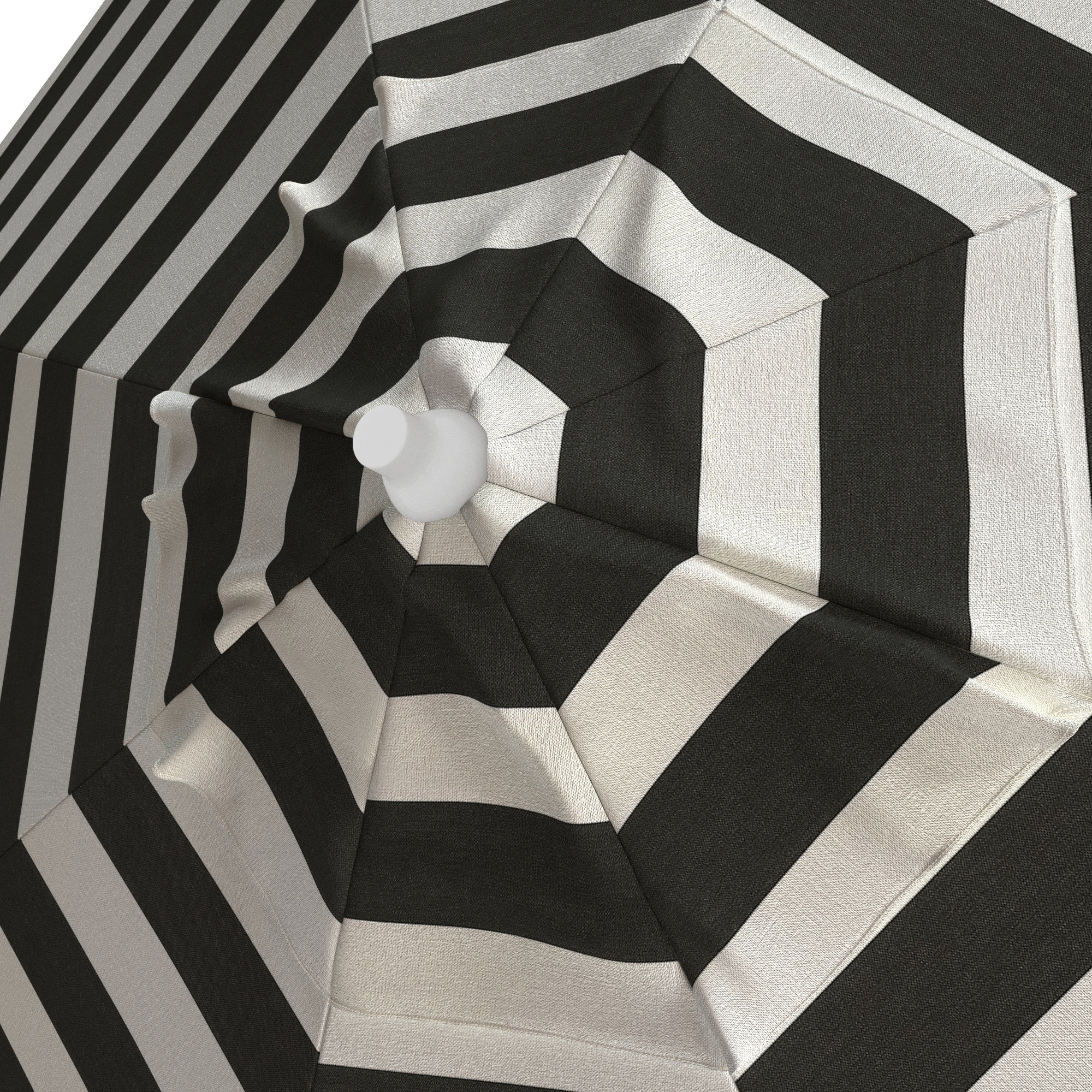 Kenne Sunbrella® Outdoor Umbrella, Cabana Classic Black Stripe Sunbrella®, 108" W x 108" D