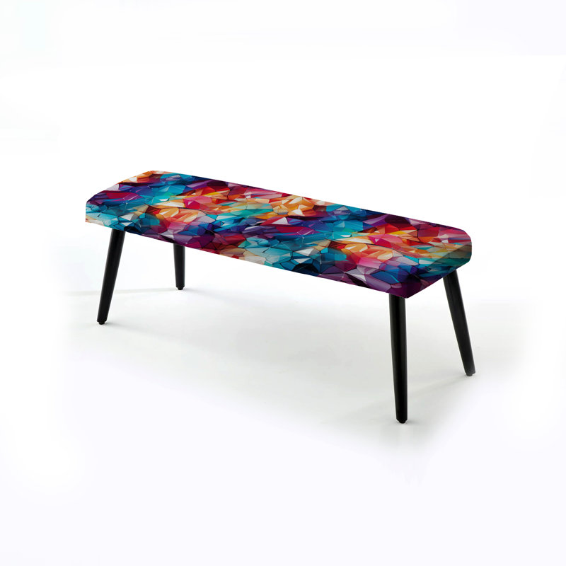Banc rembourré multicolore Poupart Prism Party