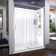DreamLine Flex 34 in. D x 60 in. W x 76 3/4 in. H Semi-Frameless Shower Door, Backwalls