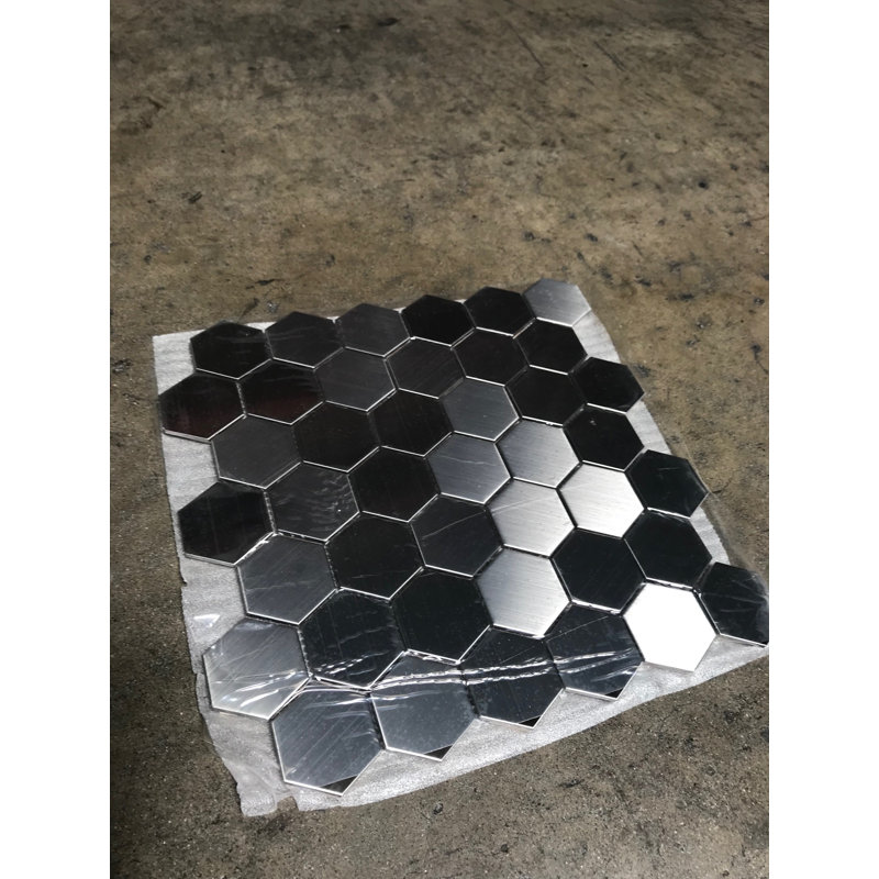 2" x 2" Metal Honeycomb Mosaic Wall Tile