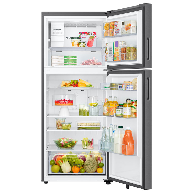 Samsung 18 cu. ft. Top Freezer Refrigerator with Ice Maker in Stainless Steel