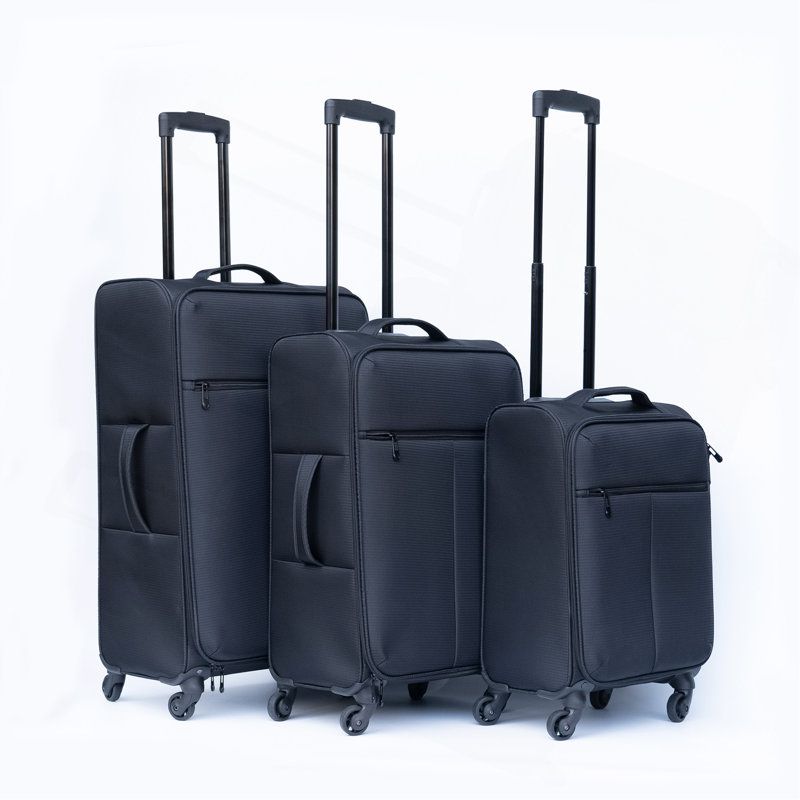 Valise Oxford en tissu noir (sans verrouillage par mot de passe)