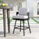 Everlee Powder Coated Aluminum Outdoor 31'' Bar Stool with Cushion