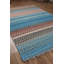 Tapis rectangulaire rectangulaire en polyester tissé à la machine en bleu / brun-865178574