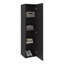 Grande armoire autoportante Home Linen avec porte simple et 4 tablettes de rangement horizontales