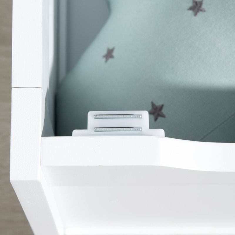 Coffre de rangement de chambre à coucher - gris, capacité de poids de 110 lb pour une boîte grise Solution avec intérieur de 27 L, construction