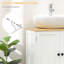 Modern Bathroom Under Sink , White With Double Doors And Adjustable Shelf For Wall Mount Space Saving Cabinet In White, Door Storage Efficiency