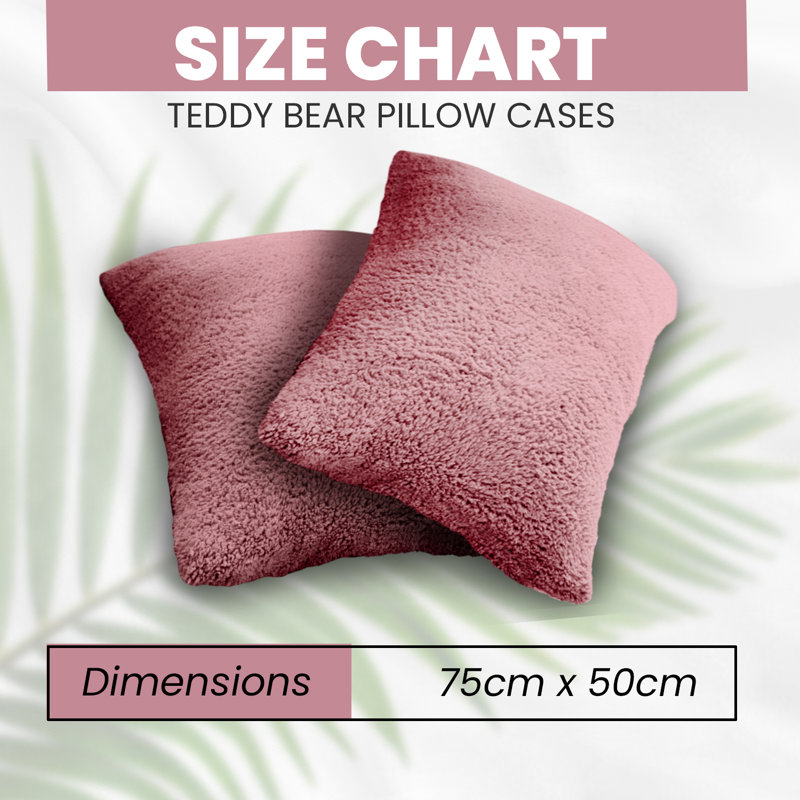 Teddy Pillow Case, Pink