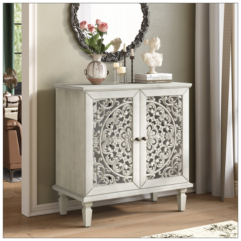 31" 2 Door Accent Cabinet, White