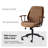 Oswina 37.75"H Modern Tilting Upholstered Solid Wood Office Chair with Bent Wood-1869847905
