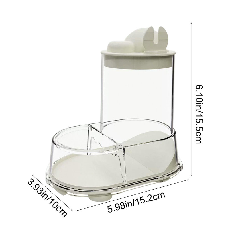 Bol à nourriture avec rangement Hamster, 6,1 x 5,98 x 3,93 pouces, blanc, Blanc