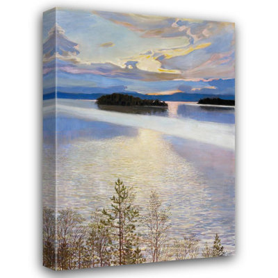 «Lake View» par Akseli Gallen-Kallela - Art mural sur toile tendue avec châssis