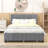 Queen Size Velvet Upholstered Platform Bed with 2 Drawers and Twin XL Trundle-1875080613