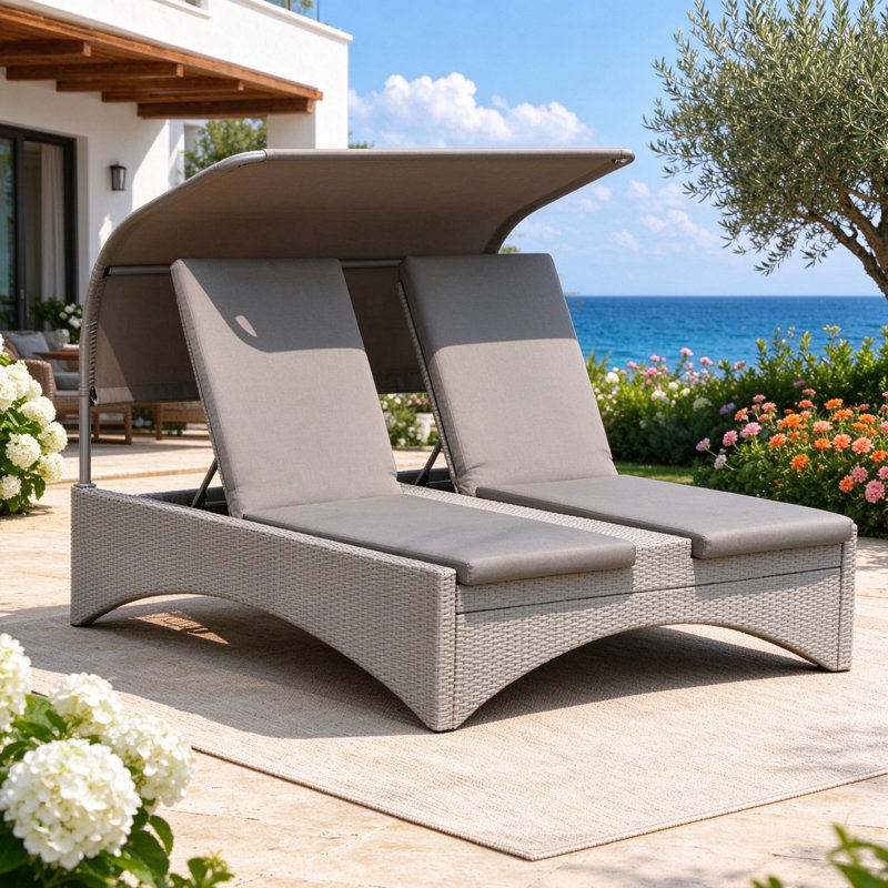Faust Outdoor Double chaise with Cushions