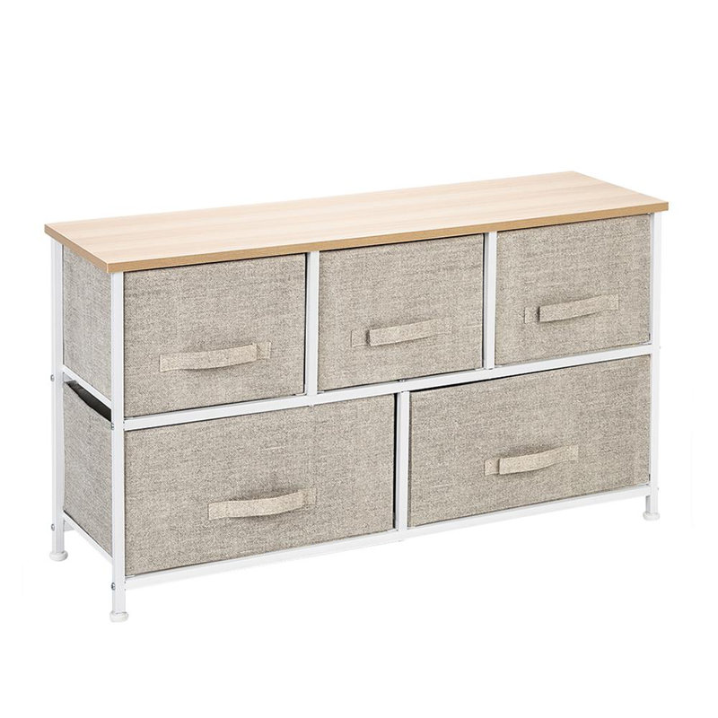 100cm W 5 - Drawer Chest of Drawers, Beige