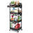 4-Tier Rolling Multi-Purpose Trolley With Drawers,Practical & Versatile Storage Trolley With Plastic Shelves & Lockable Wheels-1215702990