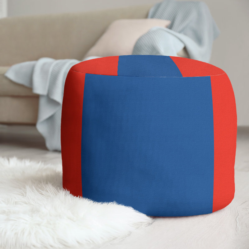 repose-pieds rond 20,5", Rouge / bleu royal