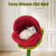 Grand arbre à chat rouge 50,8 po avec deux fleurs, rose doux, pour chat et chat
