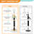 Floor Lamp For Living Room Adjustable Tall Standing Lamp, 3-Way Dimmable Floor Lamp For Bedroom Office, Black Gold Lamp With Marble Base And White Linen Shade, 6W 3000K LED Blub Included-1106405454-1106407346