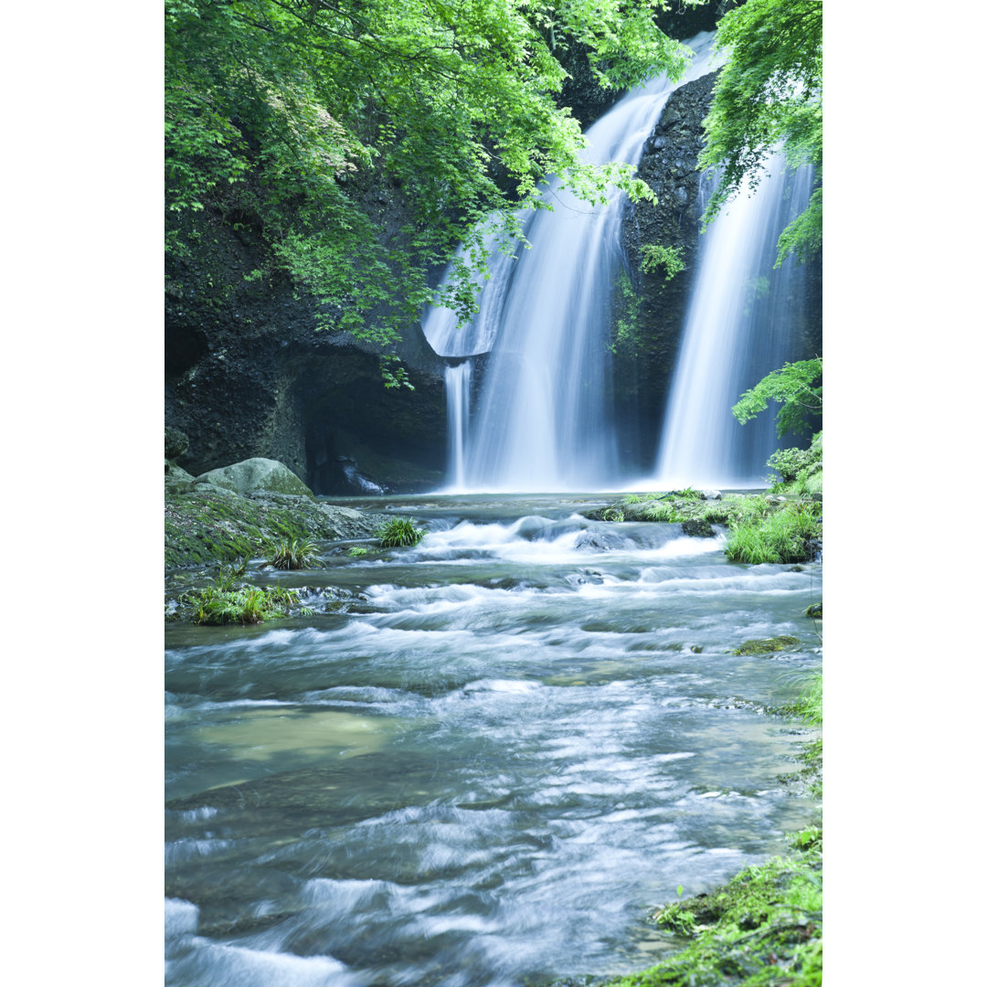 Wasserfälle - Landschaft in Japan von Ooyoo - Drucken