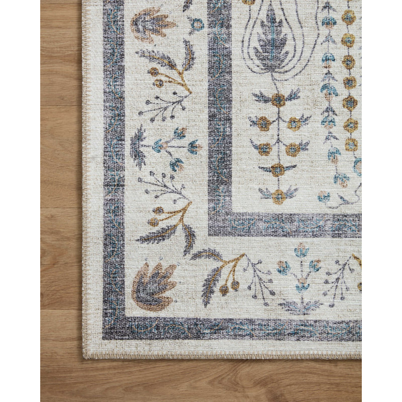 Wisteria Cream 8'4" x 11'6" Flat Woven Wool Synthetic Area Rug