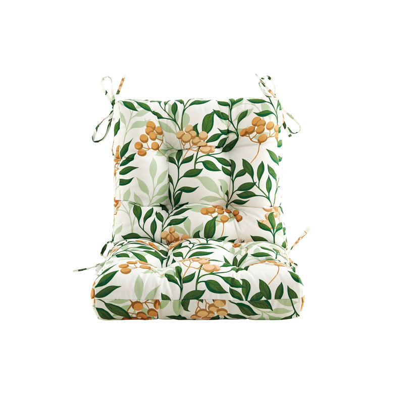 Siège / dossier, coussin de chaise d'extérieur, coussin de chaise de patio avec attache, remplacement capitonné pour meubles de patio, 20 x 20 x 4,1