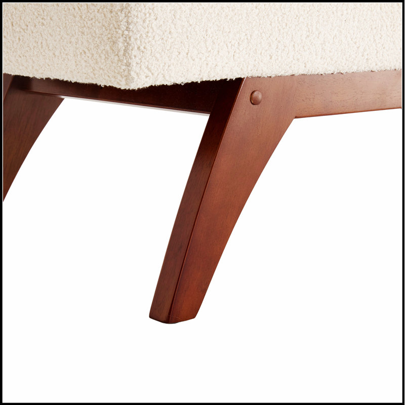 Teddy wool fabric, solid wood feet for solid weighing, and bed end stool with storage function