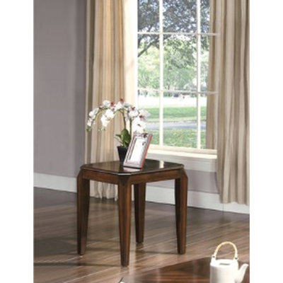 3 Table In Graceful Walnut Look Style Design, Coffee Shelf Incorporated, Square End Tables, Delightful Parquet Pattern, Wooden Structure Stylish Walnut, Feature, Attractive Body