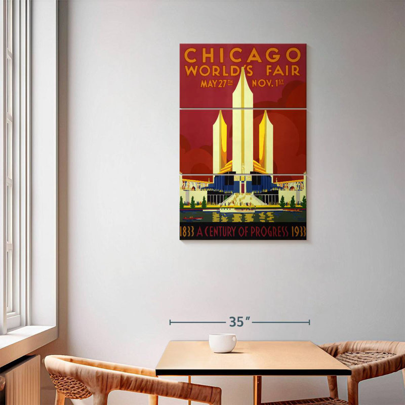 Lilie Chicago, exposition universelle de 1933, H 57 po x l 36 po