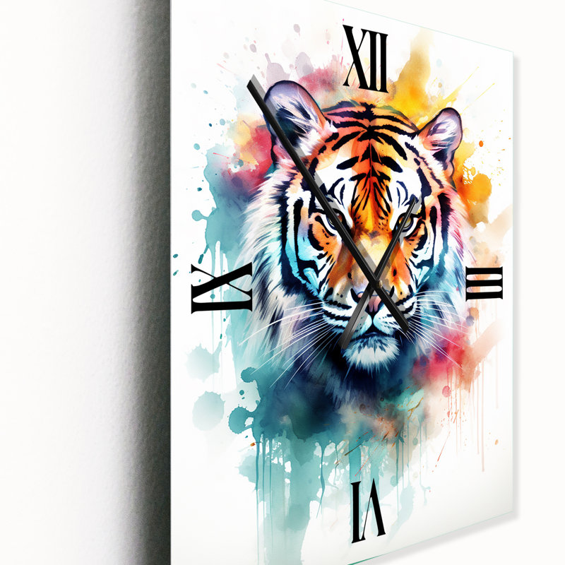 Portrait de l'aquarelle horloge murale, Petit