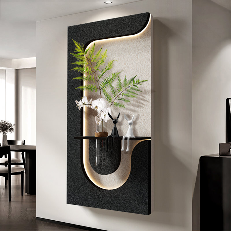 Black + White Rectangle Sandstone Wall art, 55.12" H x 27.56" W