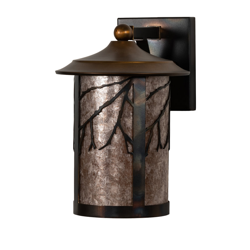 Rustic Lodge Steel Armed Sconce